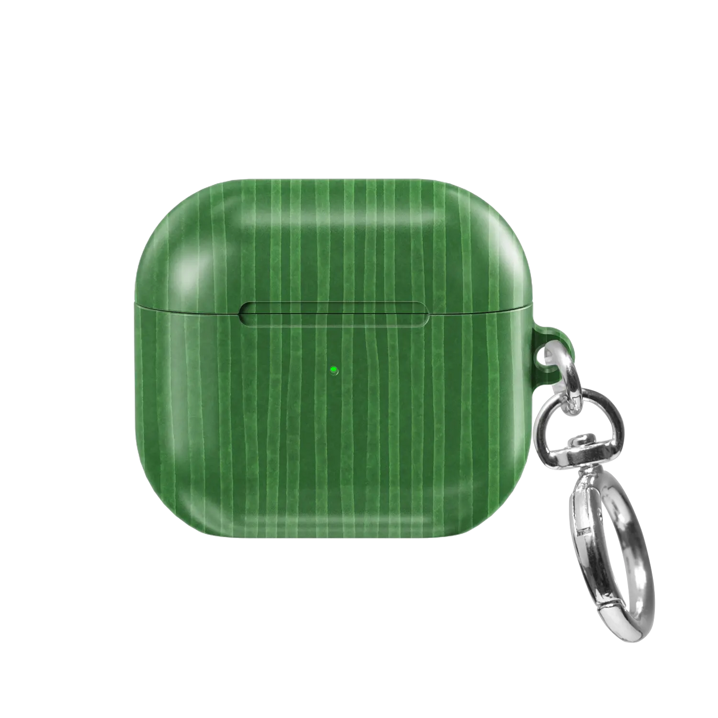 Green Stripe AirPods Case, front view