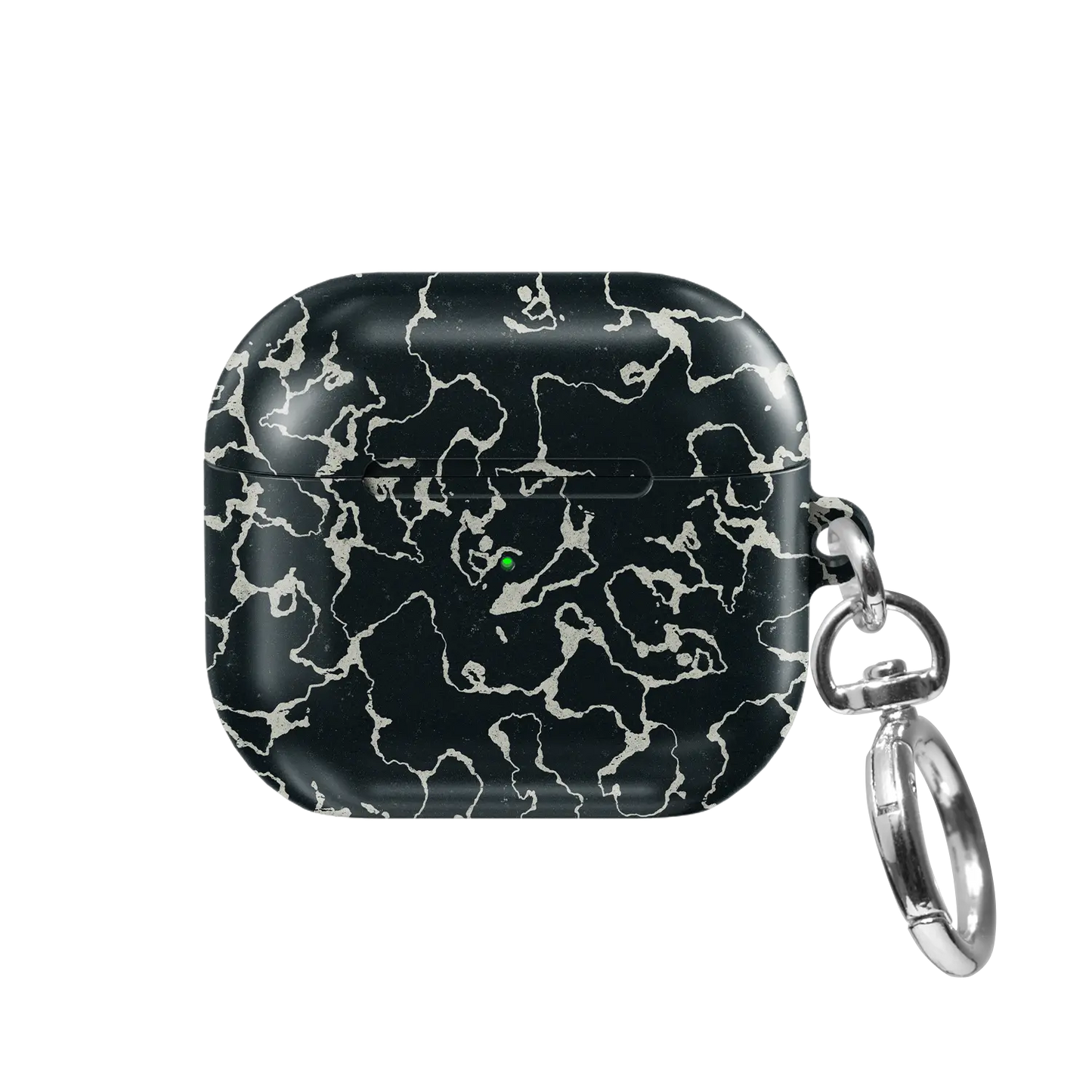 Black Marble AirPods Case, front view