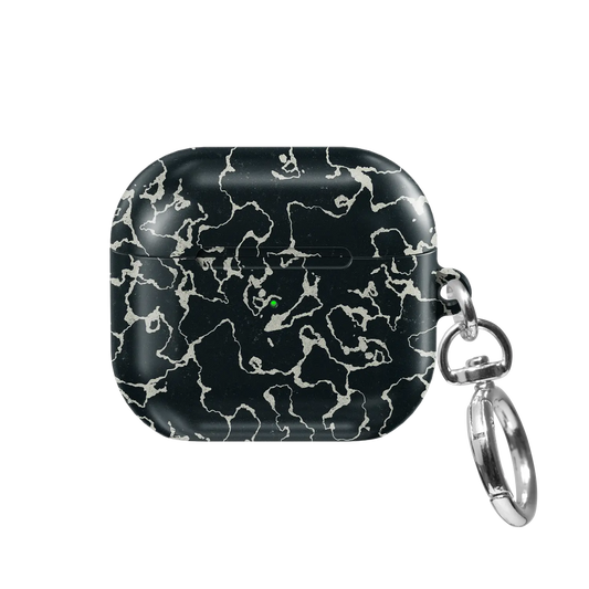 Black Marble AirPods Case, front view