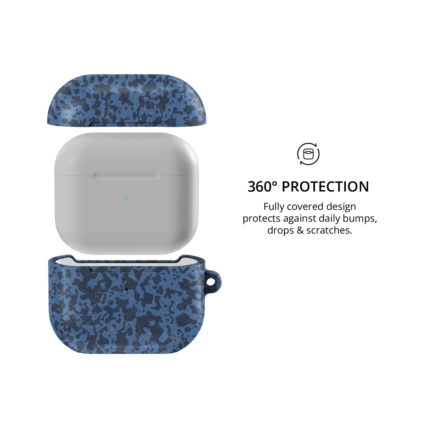 Blue Marble AirPods Case, 360-degree protective coverage