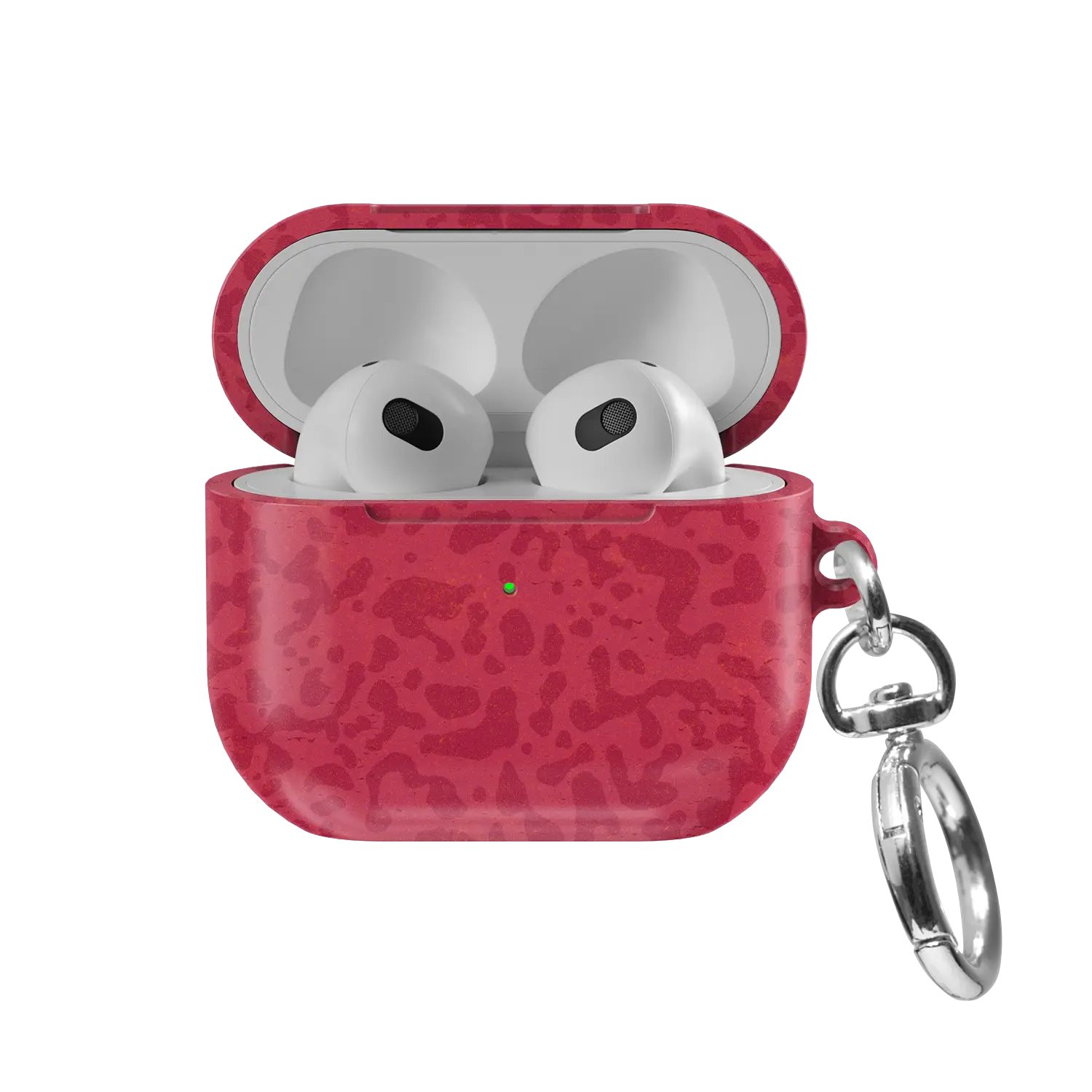 Red Street Camo AirPods Case, front view with lid open
