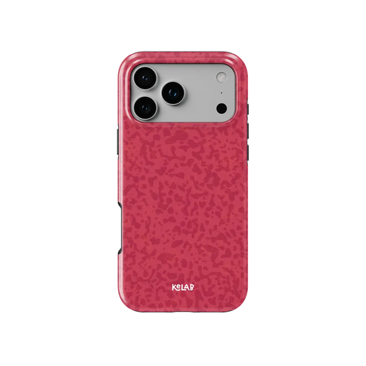 Red Street Camo iPhone Case, back view showing full coverage and camera cutout