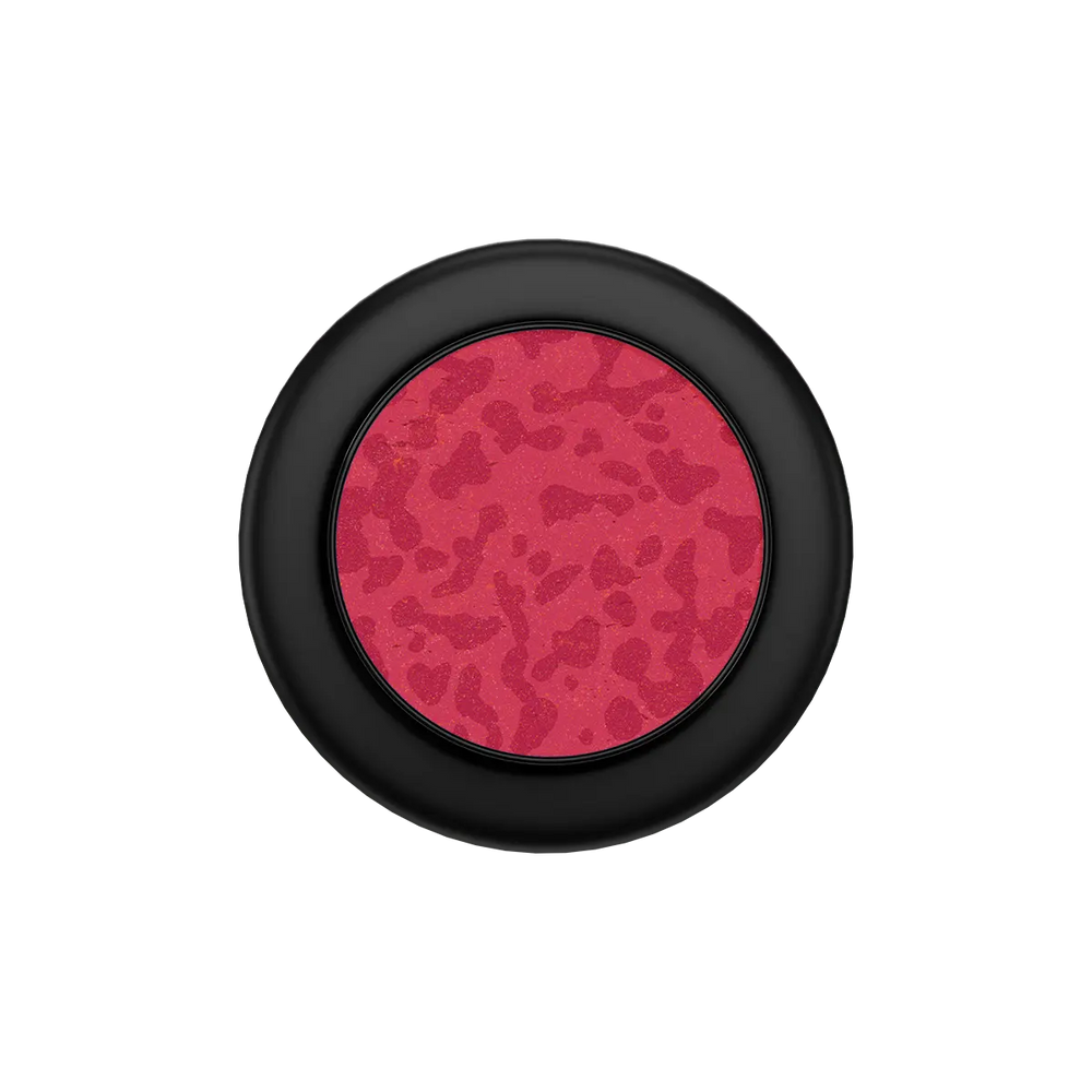 Black MagSafe phone grip with red textured center and built-in strong magnets, pop grip design.