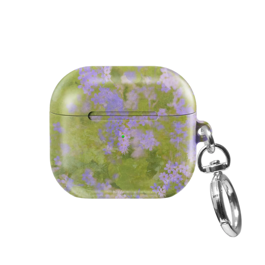 Purple Wildflower AirPods Case, front view