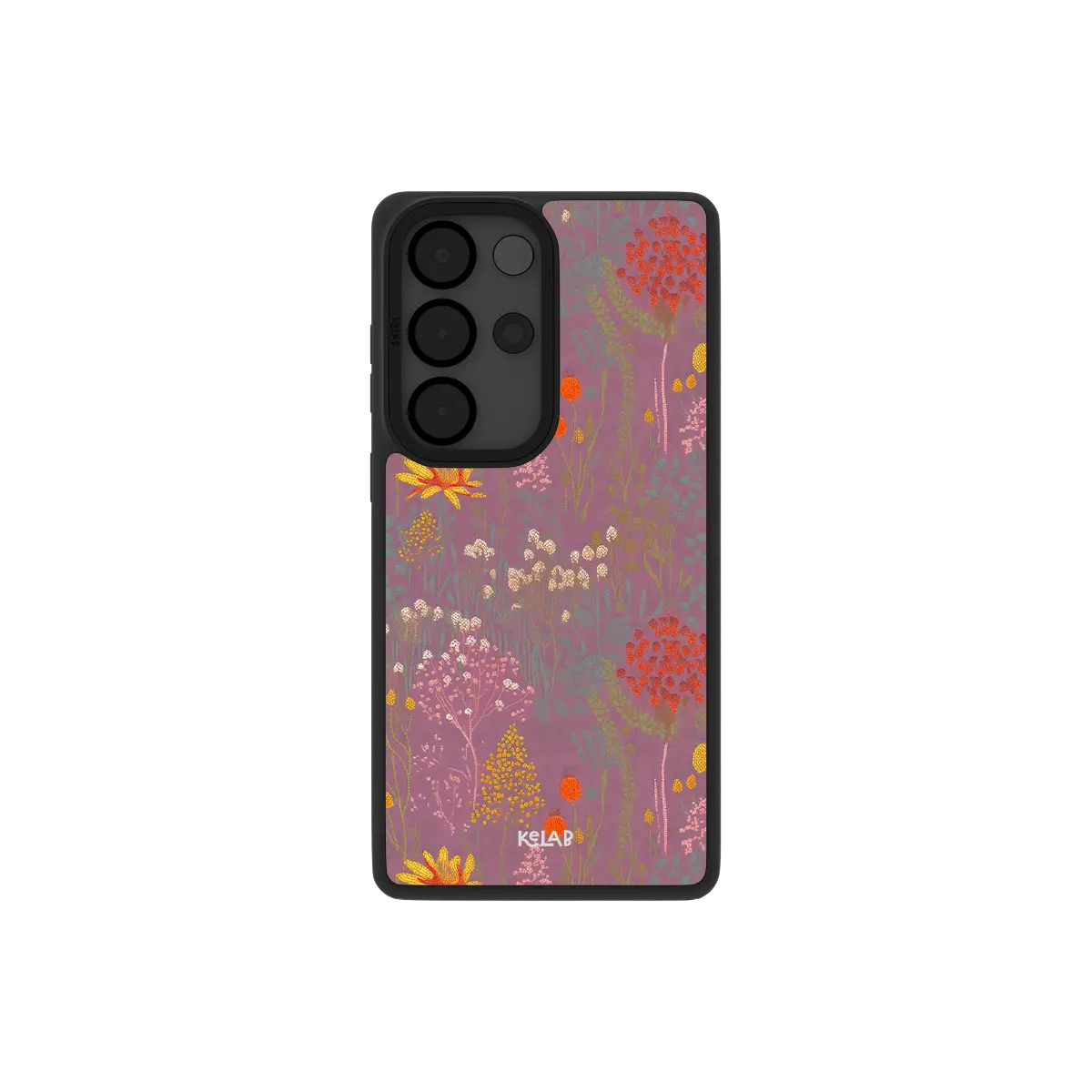 Samsung Galaxy phone case in navy with a floral pattern and TPU material for protection