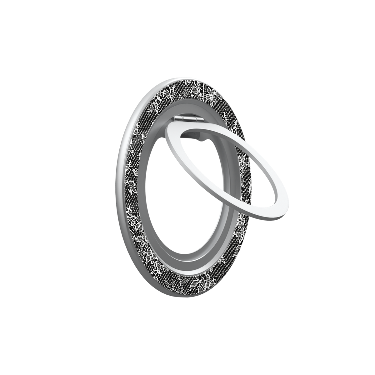 Midnight Garden | Black Lace MagSafe Ring Stand