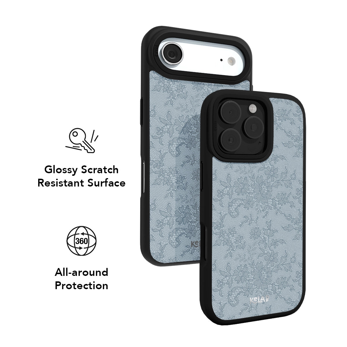 Glossy scratch-resistant iPhone Case in floral design with all-around protection for iPhone models