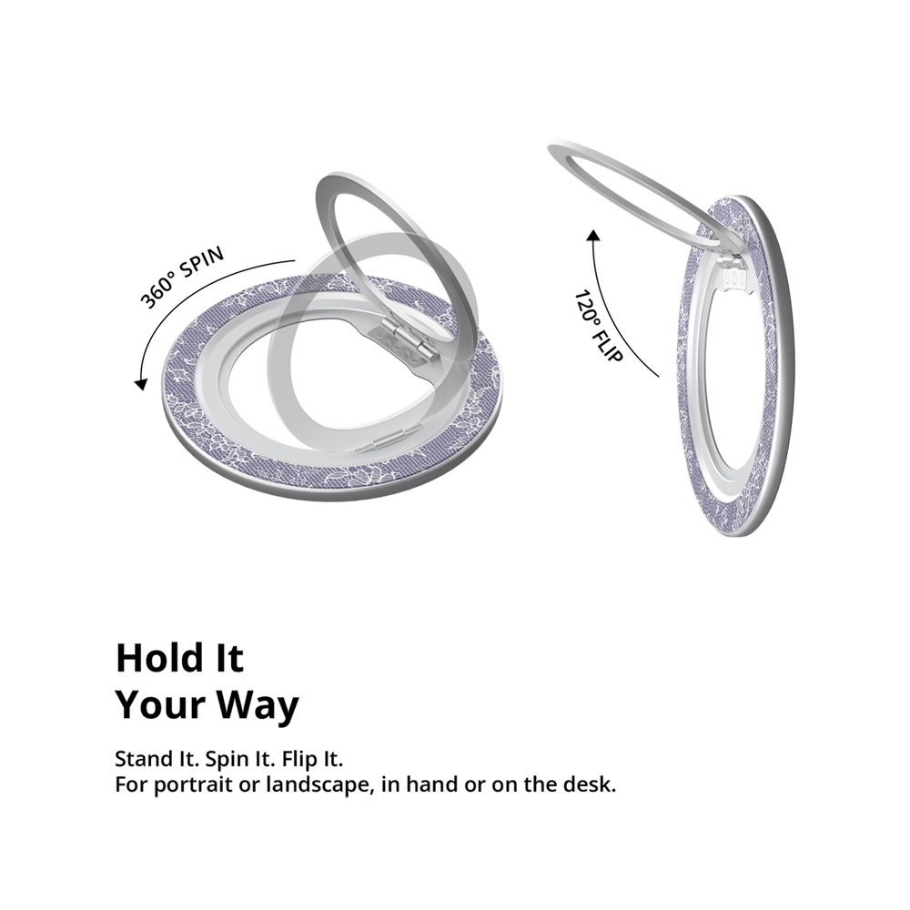 Amethyst Veil | Purple Lace MagSafe Ring Stand
