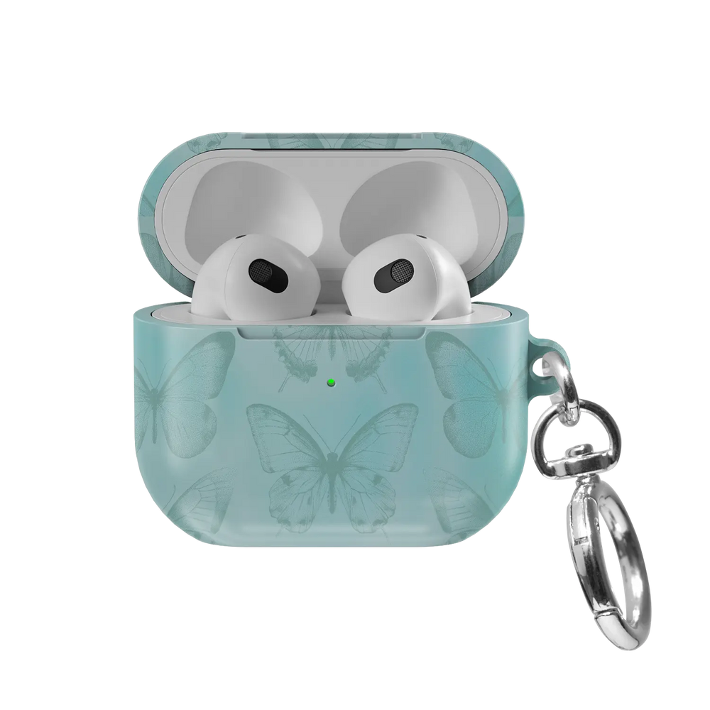 Spearmint Flutter | Teal Butterfly AirPods Case