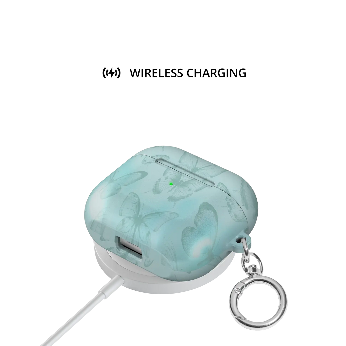 Spearmint Flutter | Teal Butterfly AirPods Case
