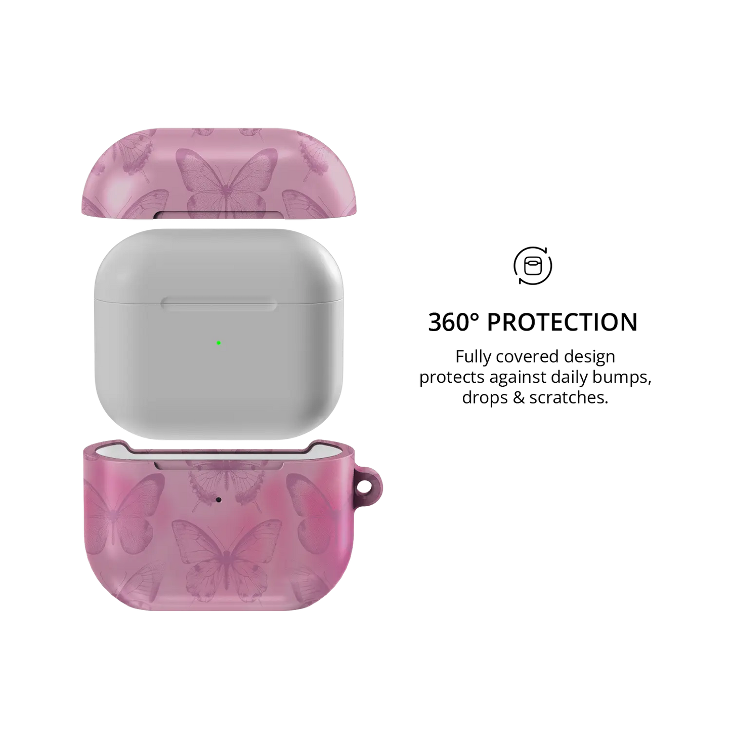 Rosé Monarch | Pink Butterfly AirPods Case