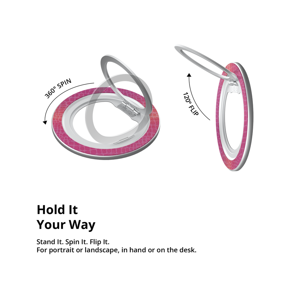 Sunset Serpent | Pink Croc MagSafe Ring Stand