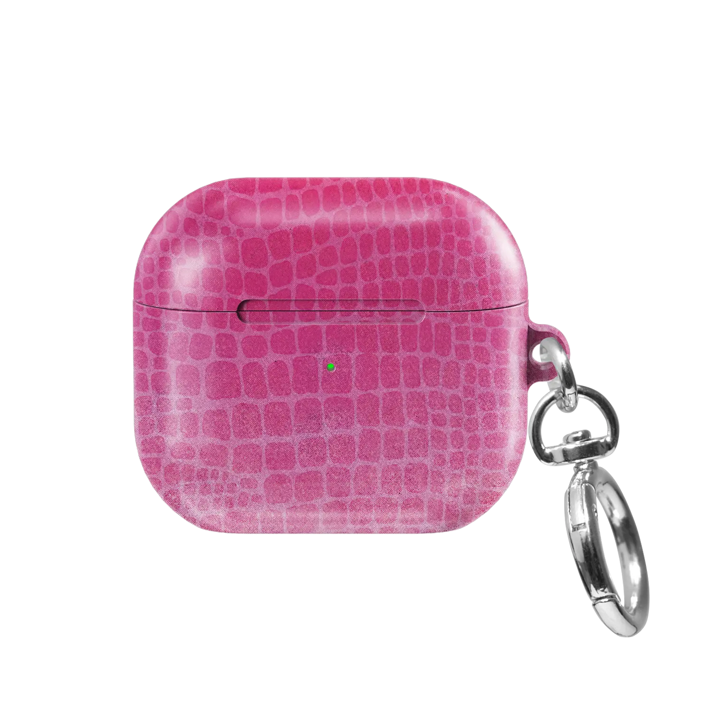 Sunset Serpent | Pink Croc AirPods Case - front view