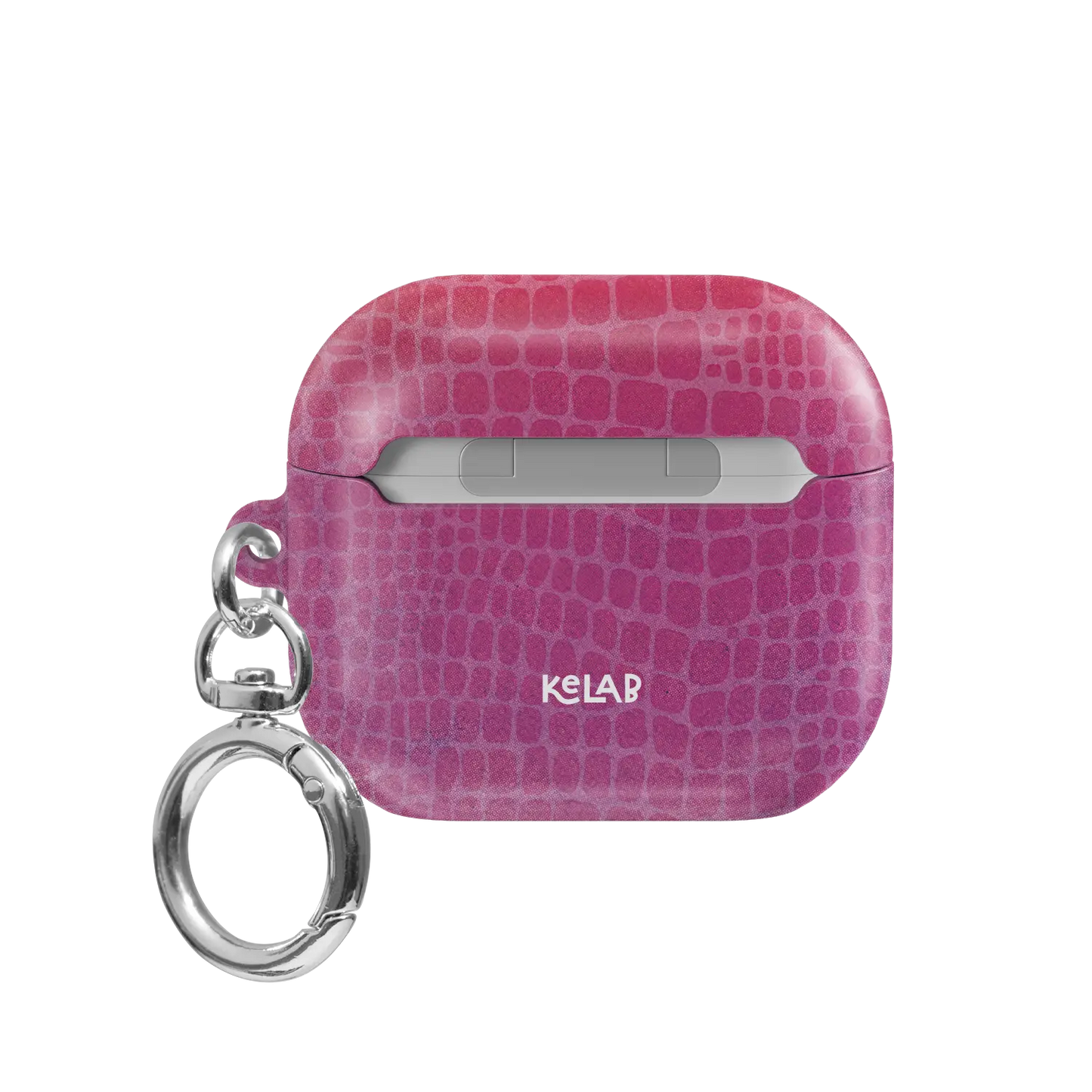 Sunset Serpent | Pink Croc AirPods Case - back view