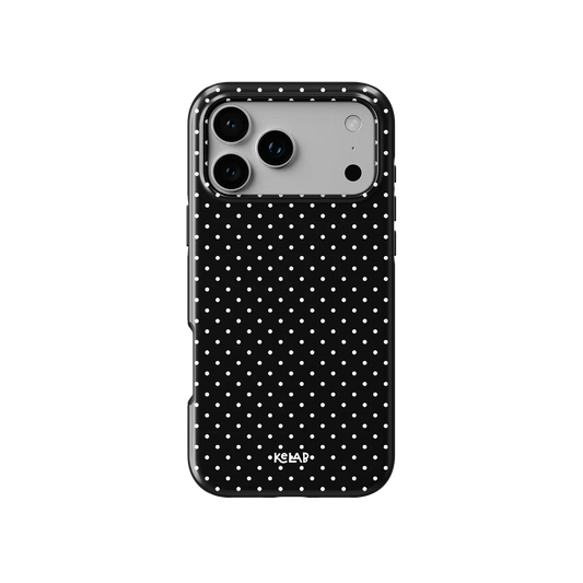 Midnight Constellation | Black Polka Dot iPhone Case