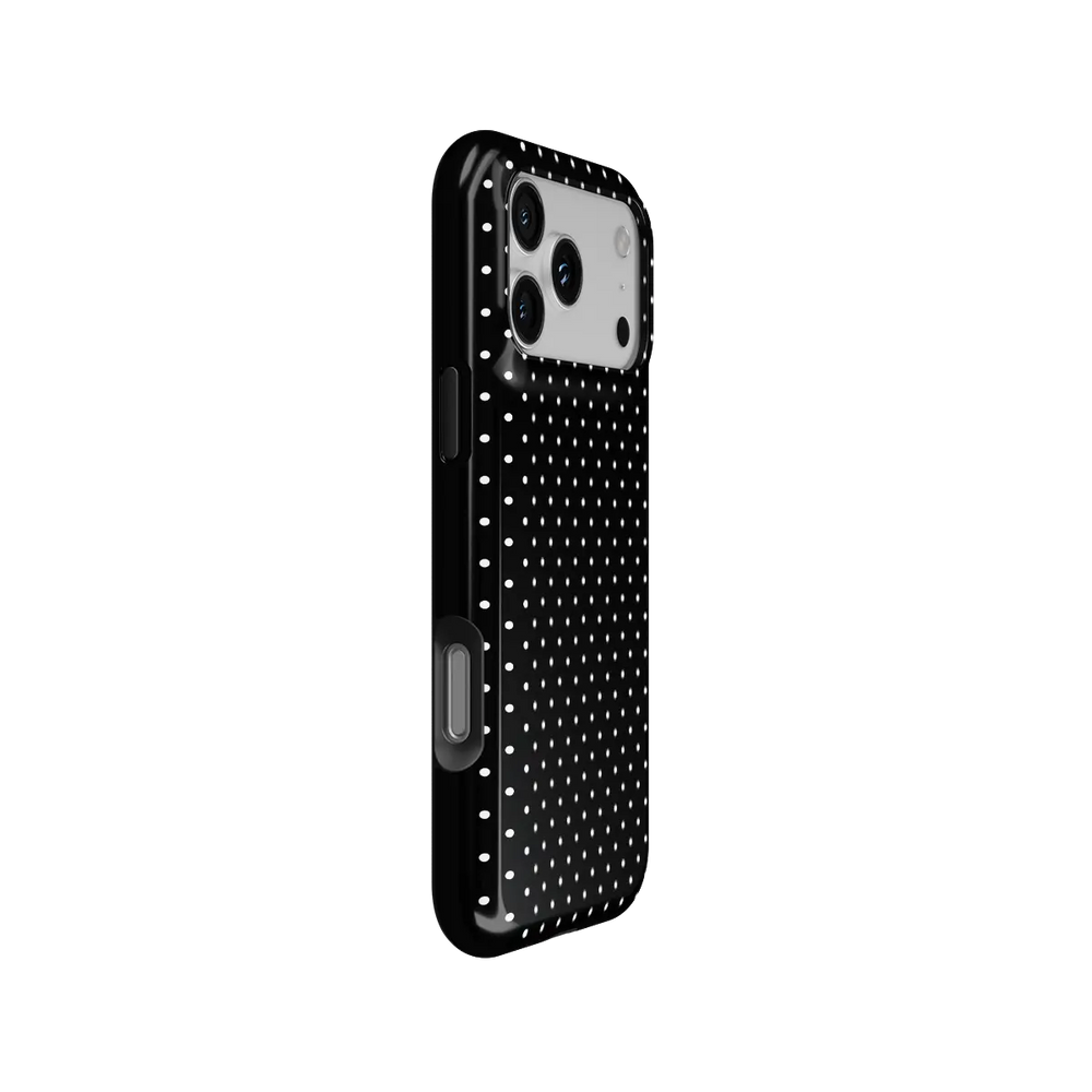 Midnight Constellation | Black Polka Dot iPhone Case