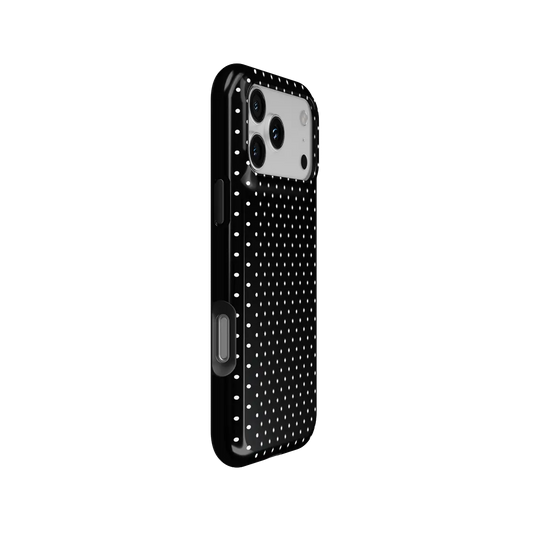 Midnight Constellation | Black Polka Dot iPhone Case