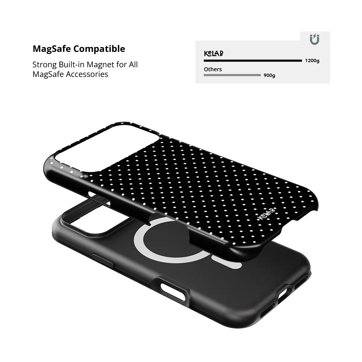 Midnight Constellation | Black Polka Dot iPhone Case