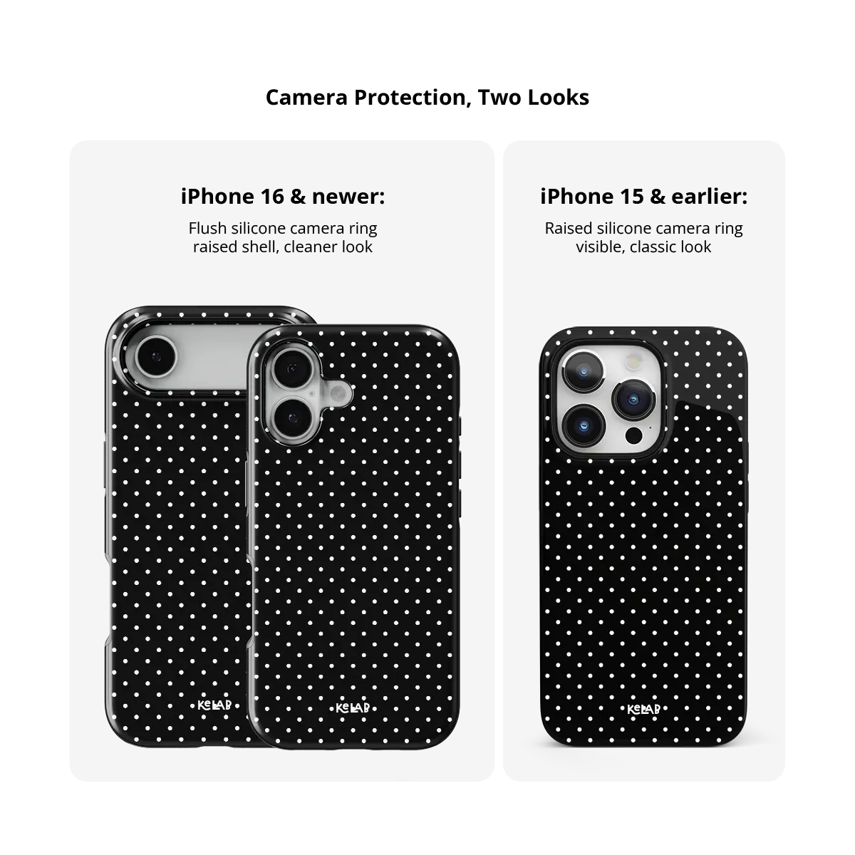 Midnight Constellation | Black Polka Dot iPhone Case