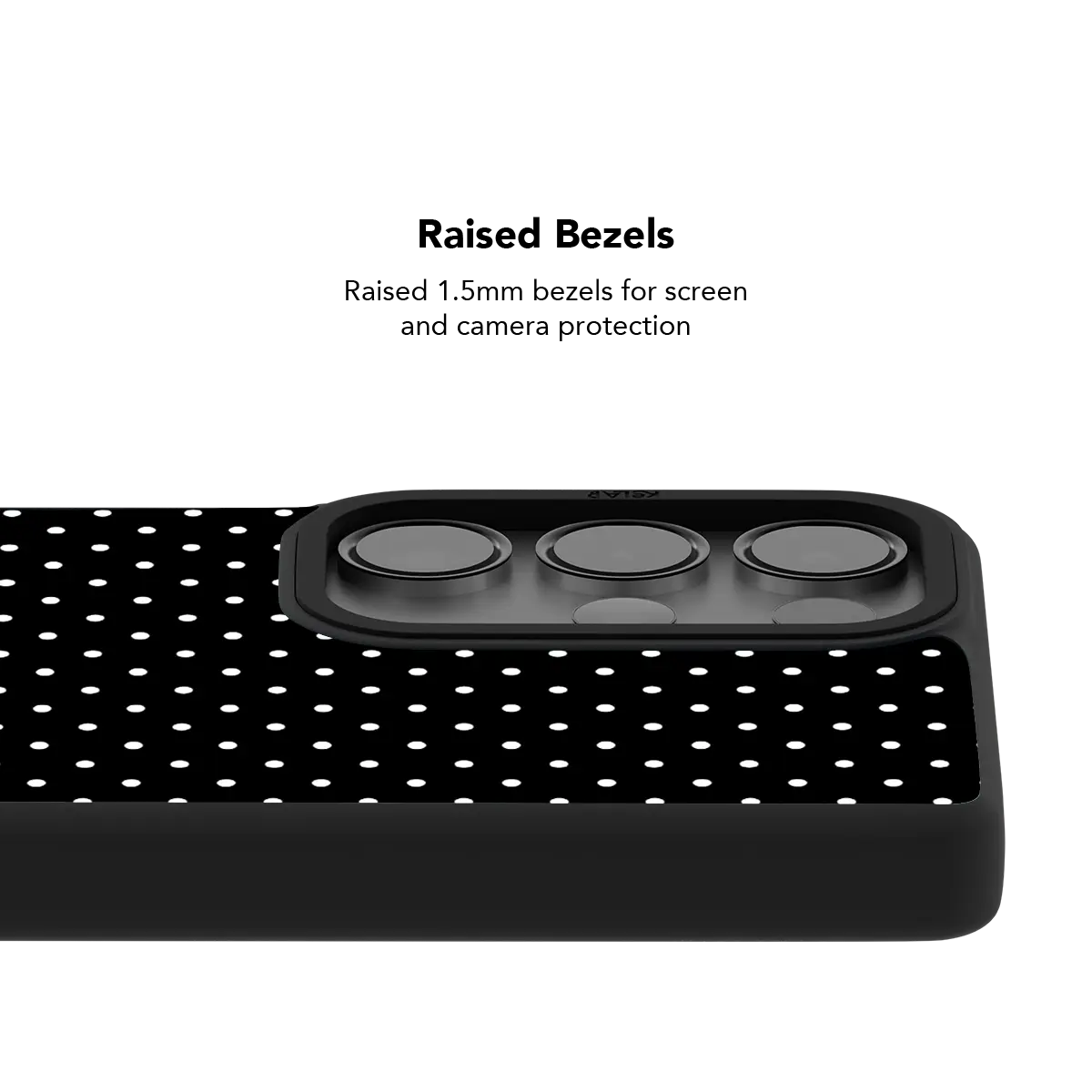 KELAB Samsung Galaxy phone case with Polka Dot pattern, Tough Magnetic Ring, slim form-fitting design