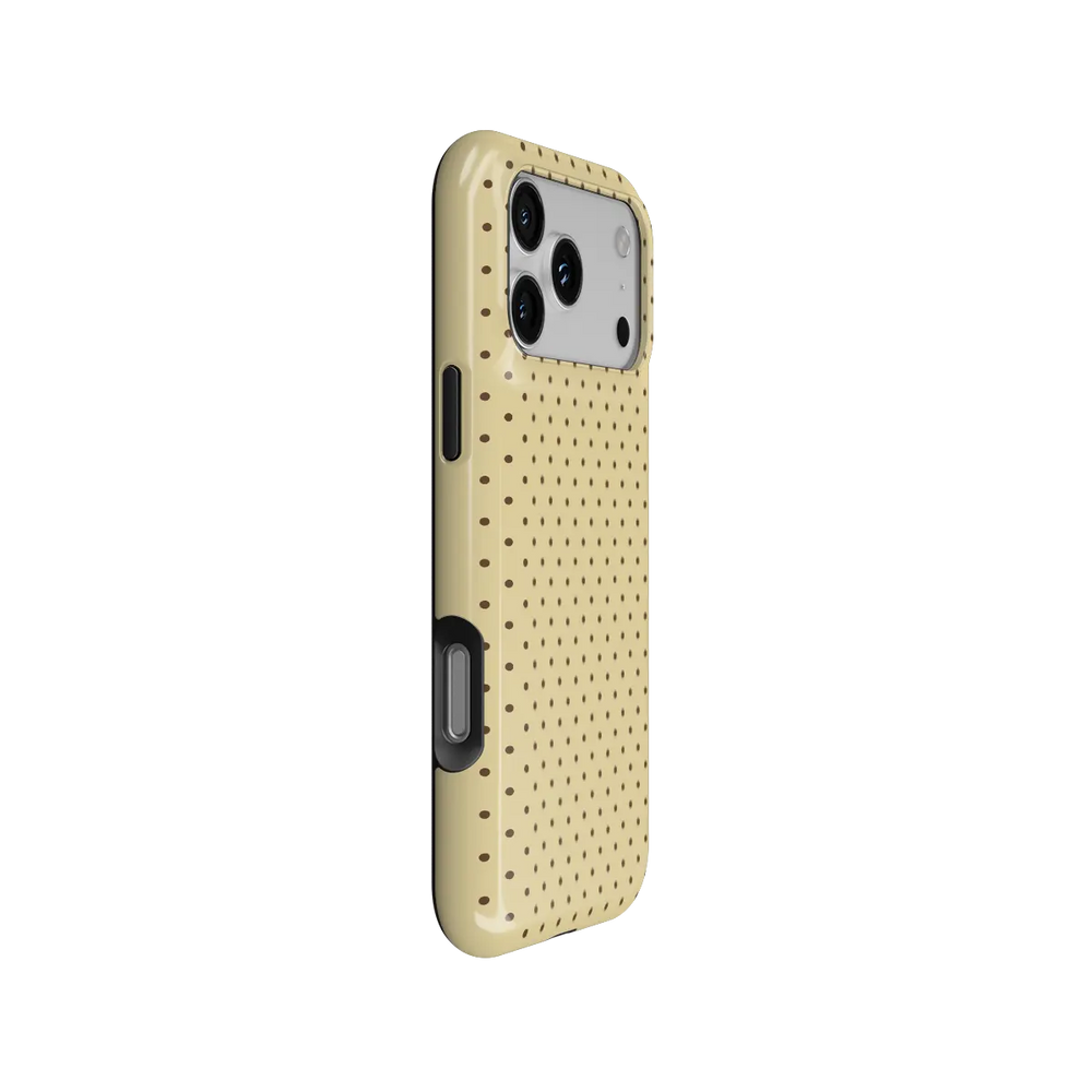 Toasted Sesame | Yellow & Brown Polka Dot iPhone Case
