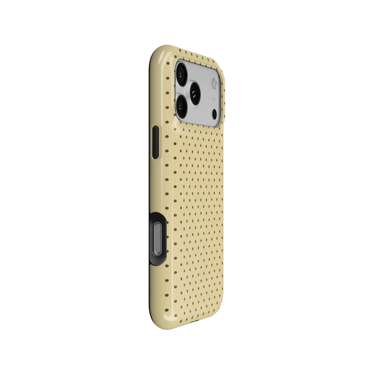 Toasted Sesame | Yellow & Brown Polka Dot iPhone Case