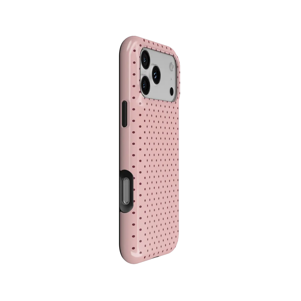 Desert Peony | Pink Polka Dot iPhone Case
