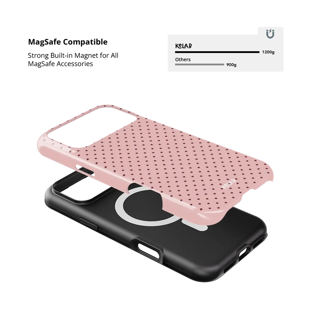 Desert Peony | Pink Polka Dot iPhone Case