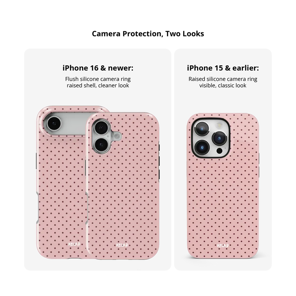 Desert Peony | Pink Polka Dot iPhone Case