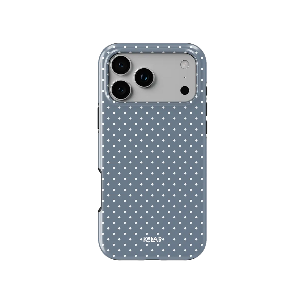 Fog Drift | Blue Polka Dot iPhone Case