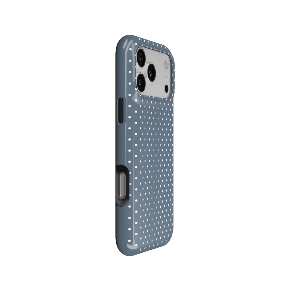 Fog Drift | Blue Polka Dot iPhone Case