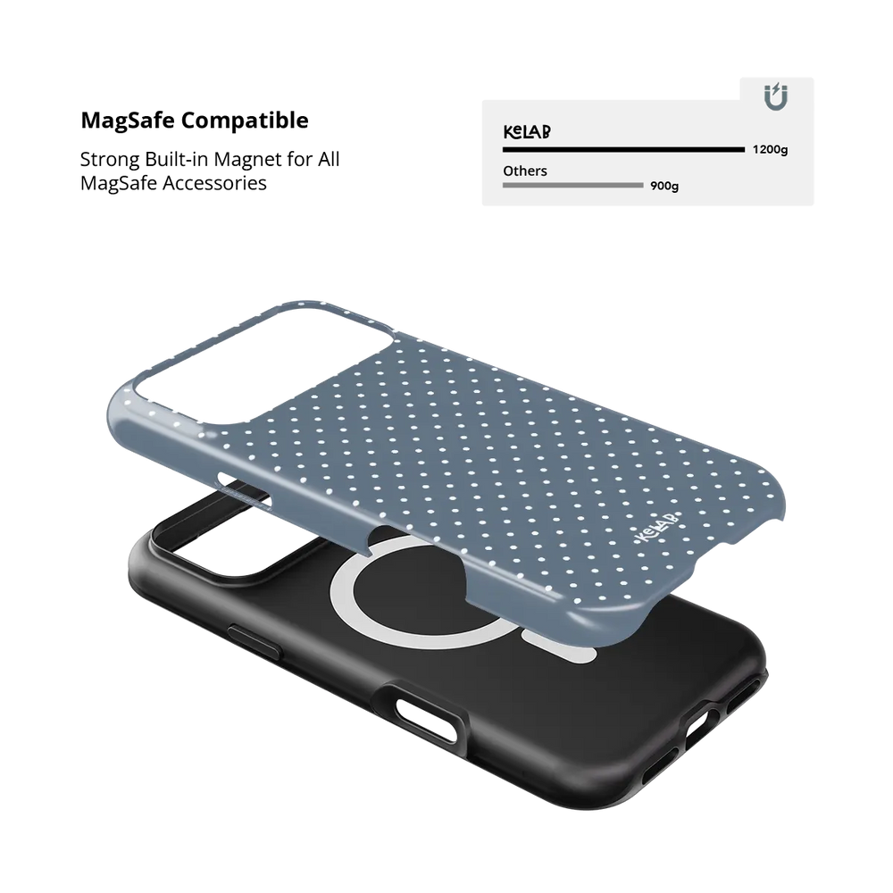 Fog Drift | Blue Polka Dot iPhone Case