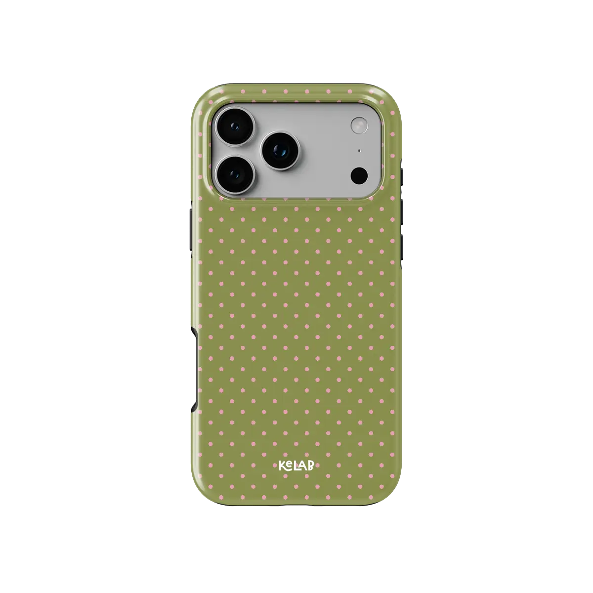 Pistachio Rose | Green Polka Dot iPhone Case