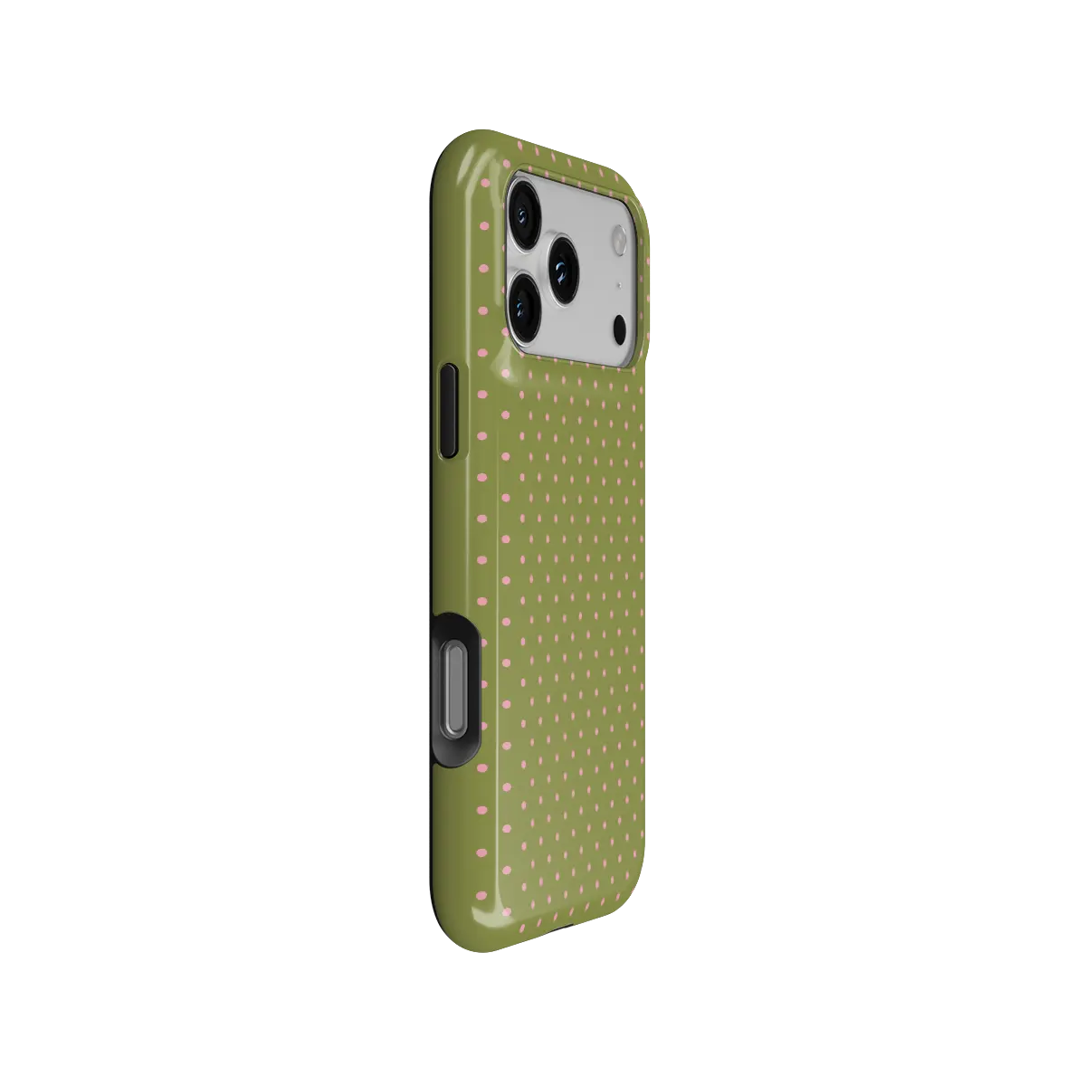Pistachio Rose | Green Polka Dot iPhone Case