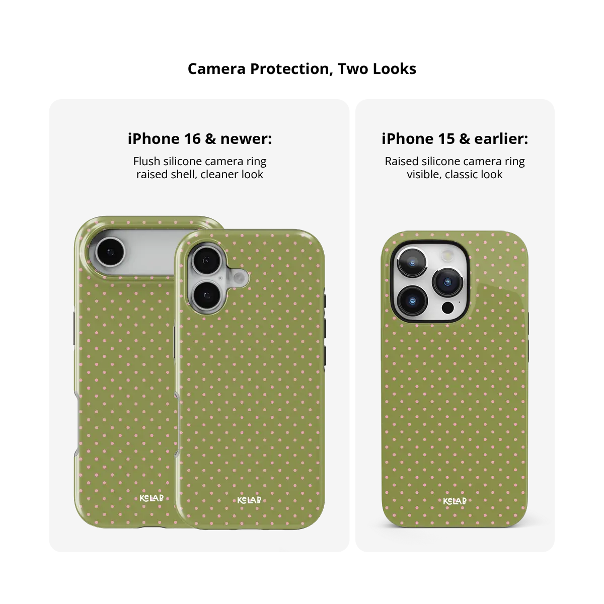 Pistachio Rose | Green Polka Dot iPhone Case