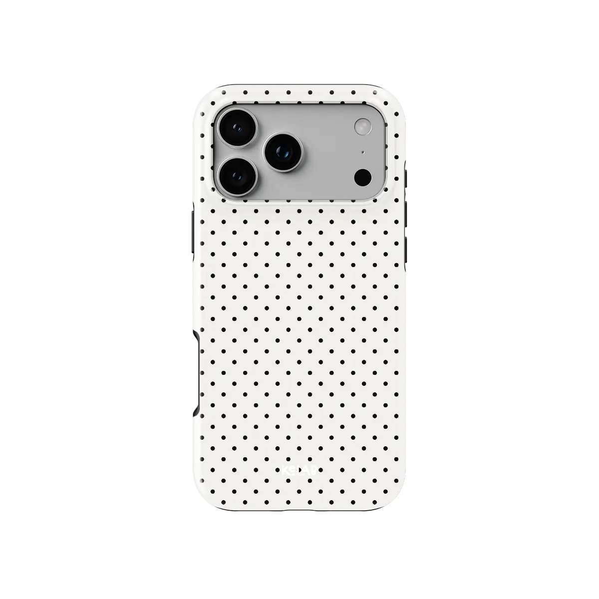 Ivory Ink | White Polka Dot iPhone Case