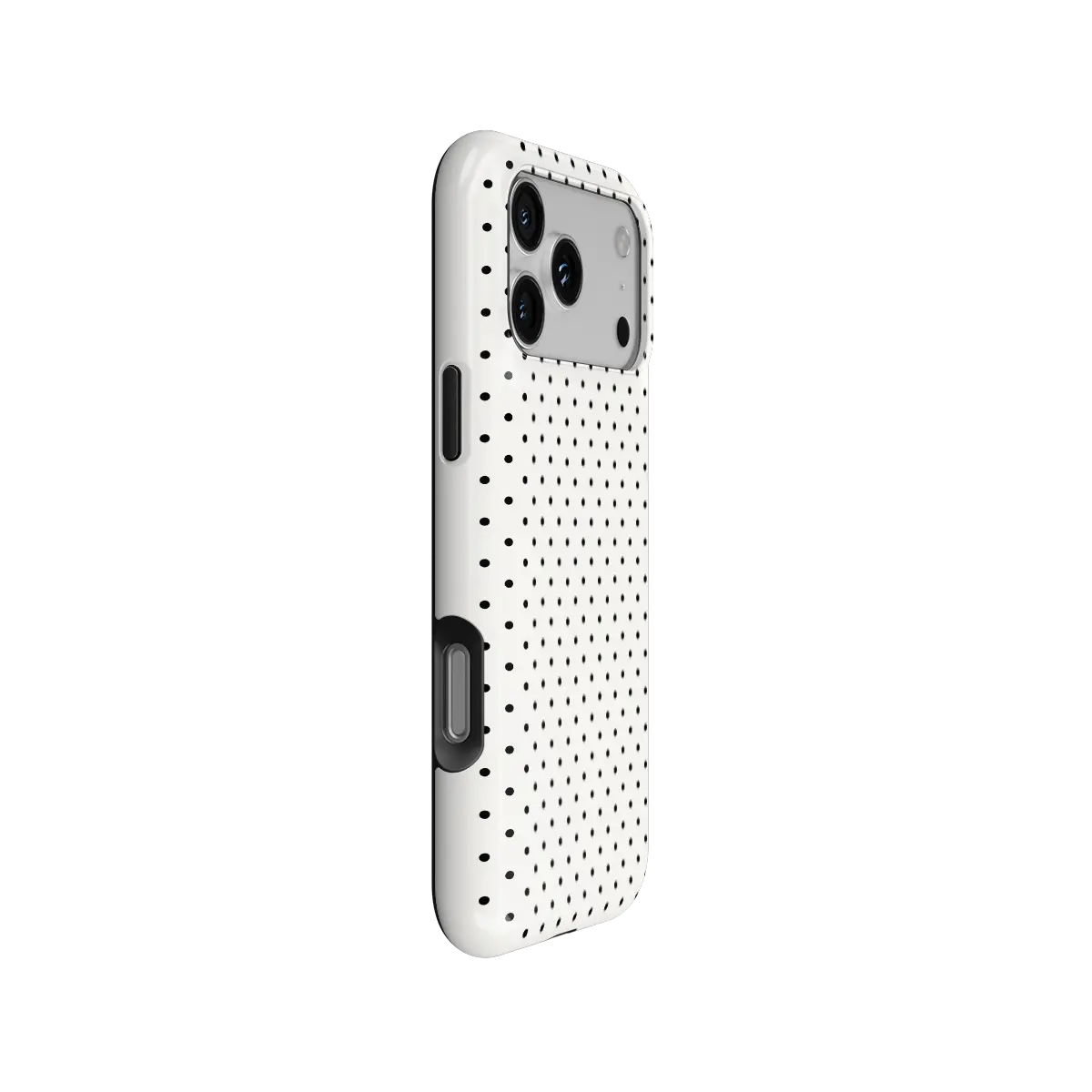 Ivory Ink | White Polka Dot iPhone Case