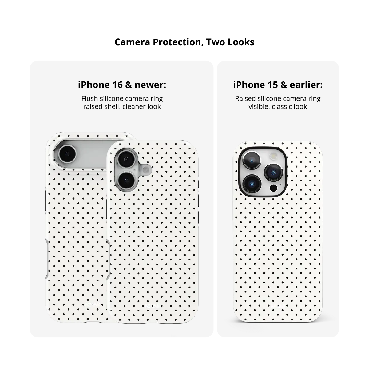 Ivory Ink | White Polka Dot iPhone Case