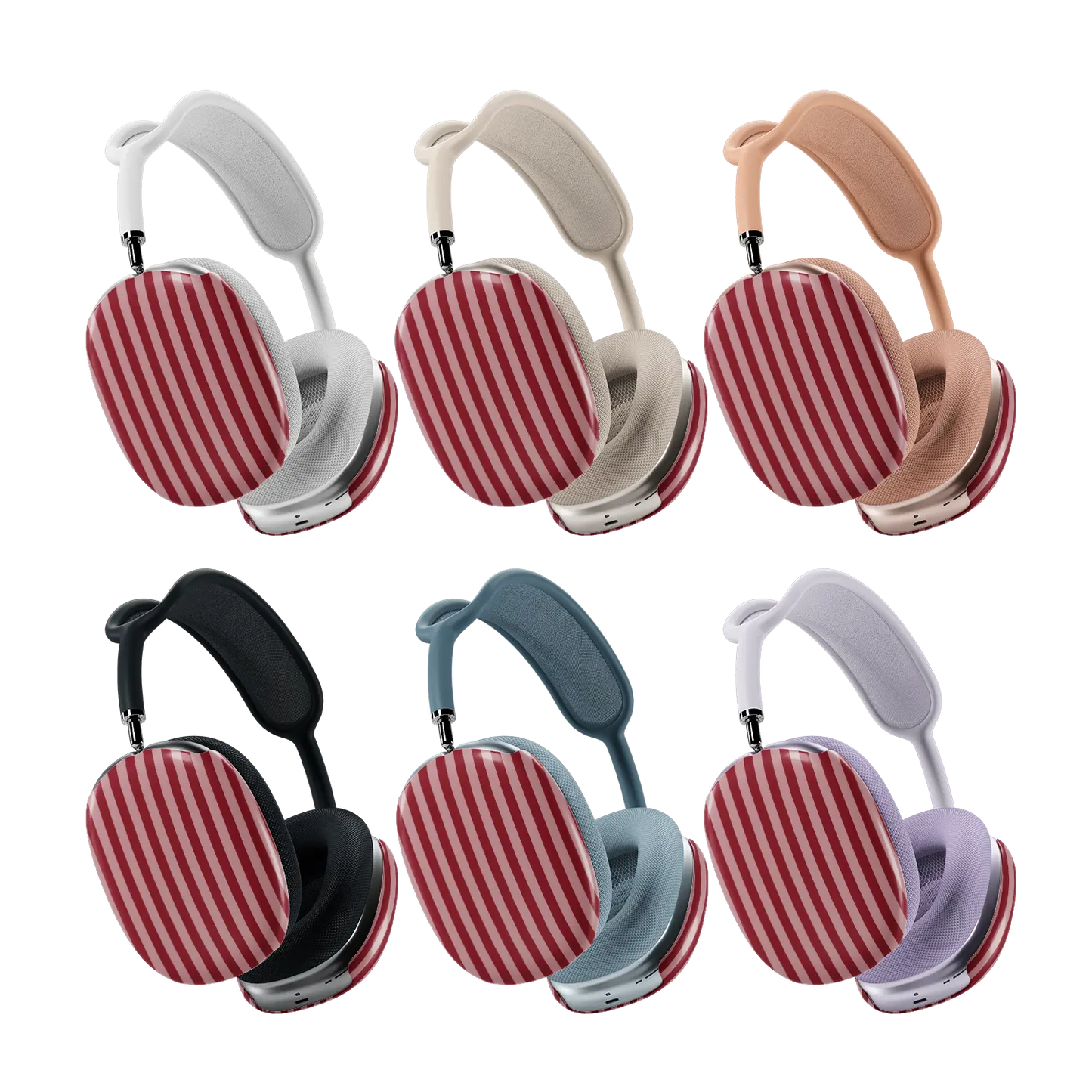 Cabernet | Red Vertical Stripe AirPods Max Case
