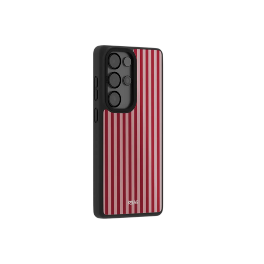 Cabernet | Pastel Red Vertical Stripe Samsung Case