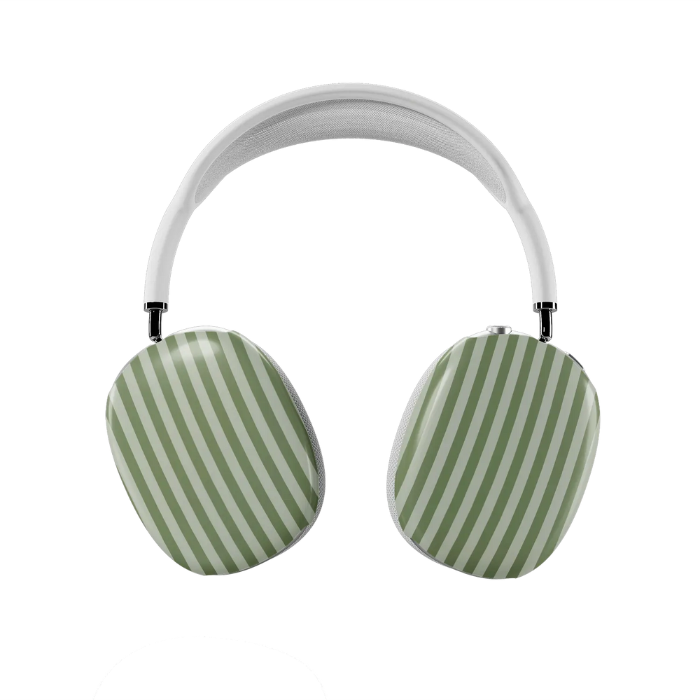 Fernway | Green Vertical Stripe AirPods Max Case