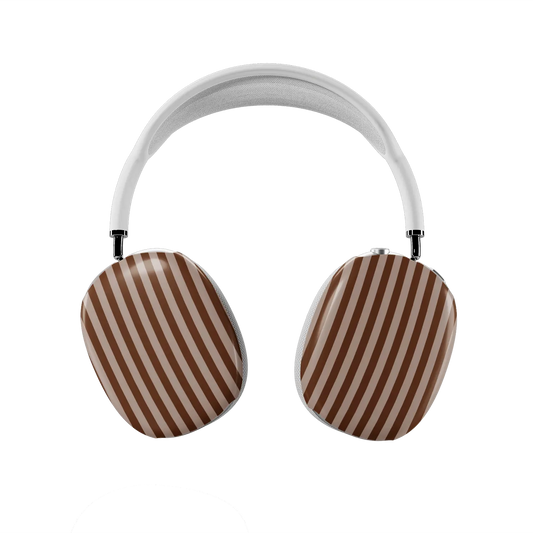 Roastery | Brown Vertical Stripe AirPods Max Case