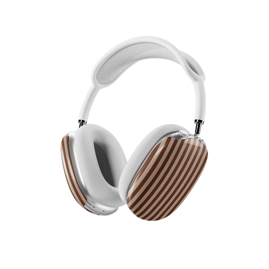 Roastery | Brown Vertical Stripe AirPods Max Case