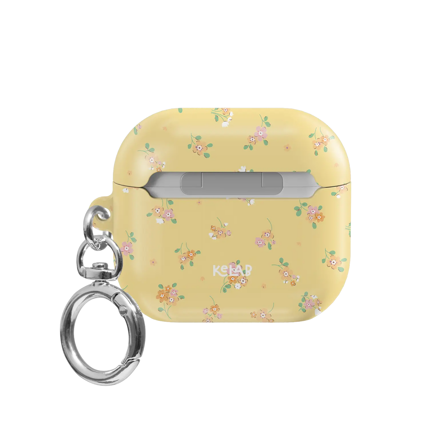 Buttercup Fields | Pastel Yellow Floral AirPods Case - back view