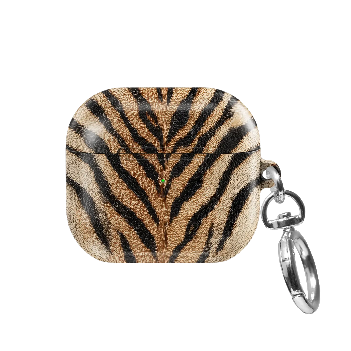 Fierce | Orange Tiger Print AirPods Case - front view
