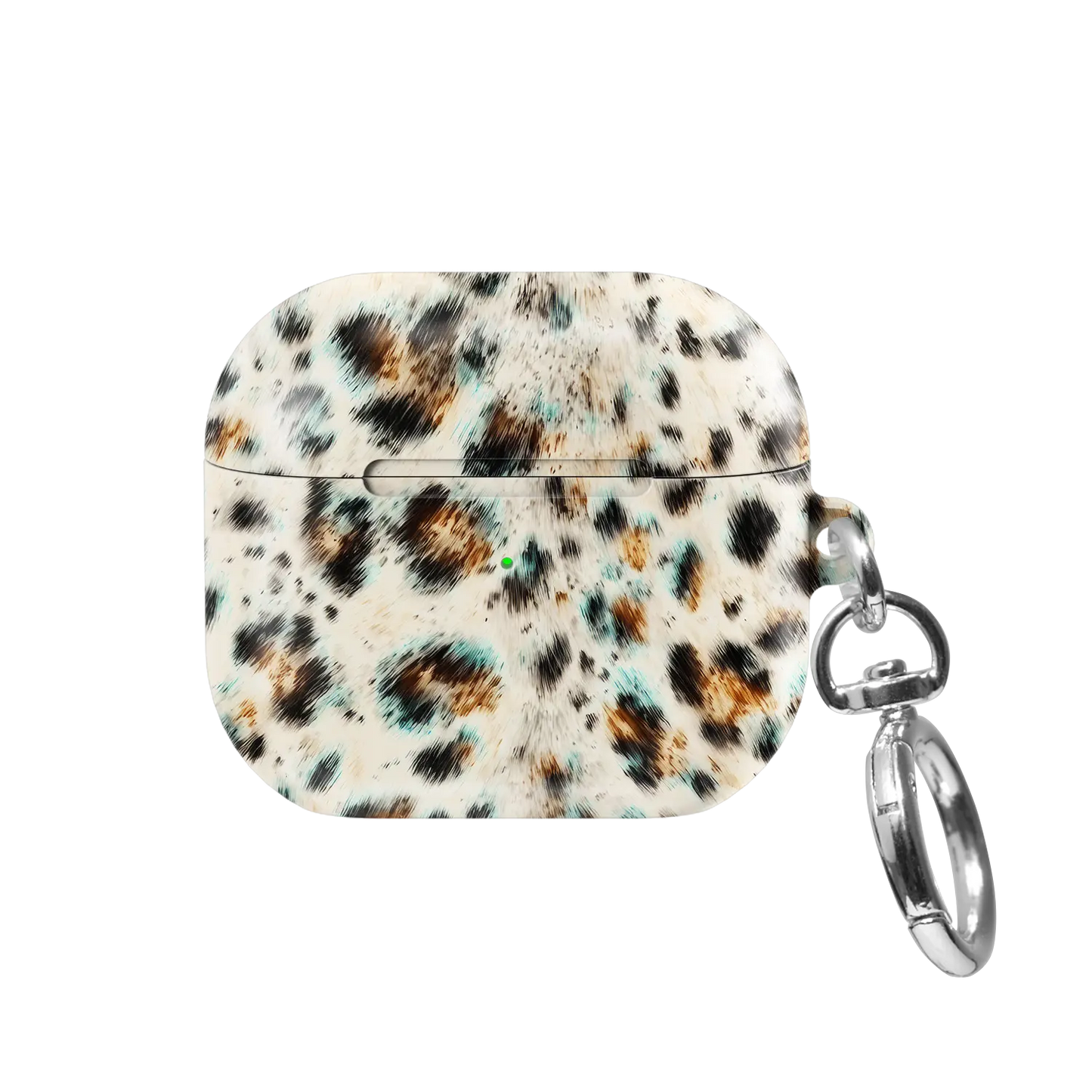 Untamed | Teal Leopard AirPods Case - front view