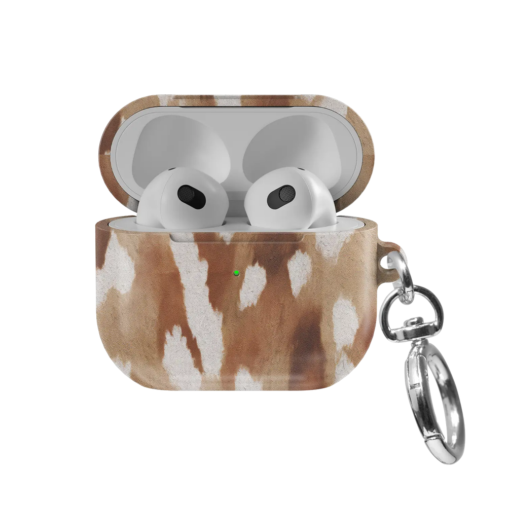 Bambicore | Fawn Spots AirPods Case - front view with open lid