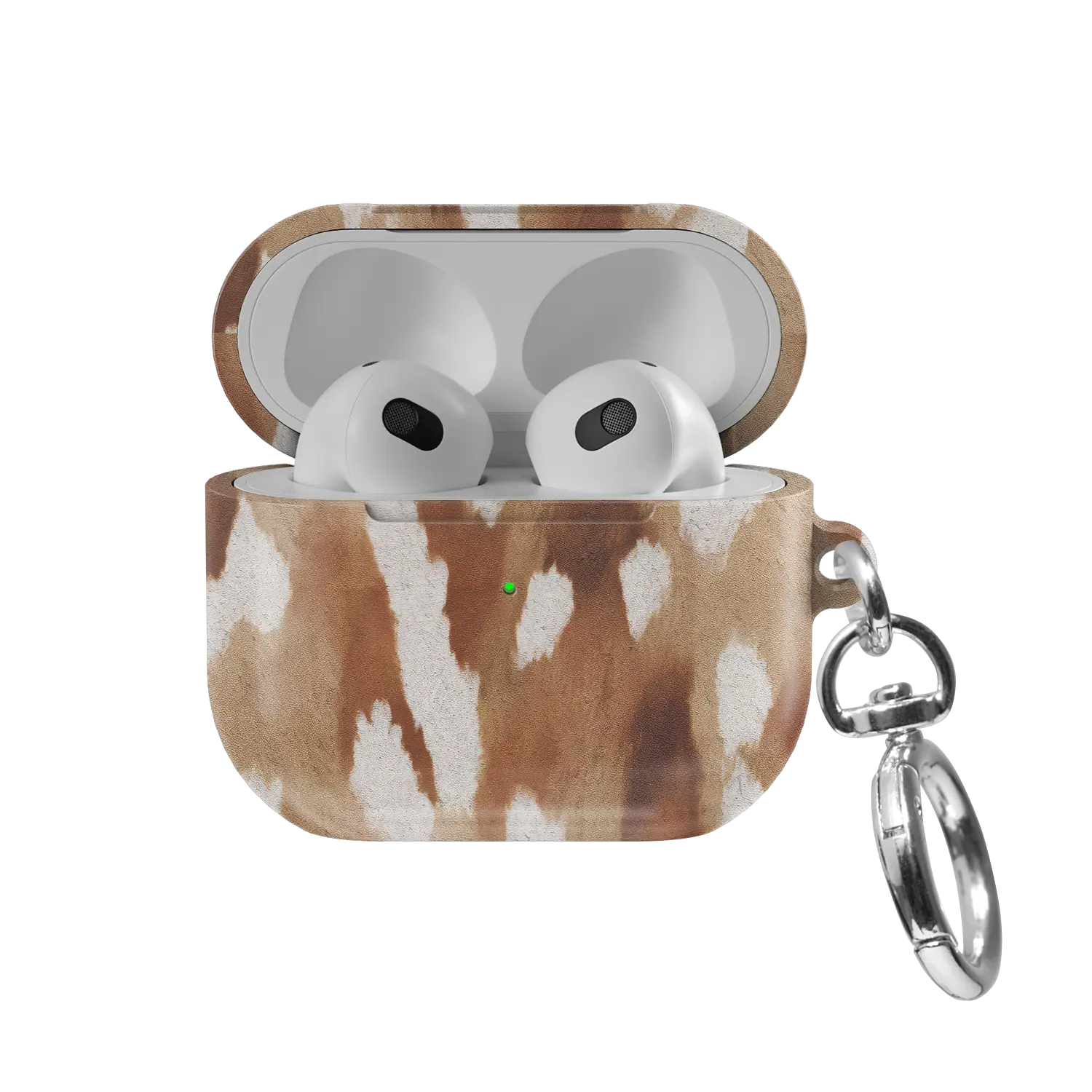 Bambicore | Fawn Spots AirPods Case - front view with open lid