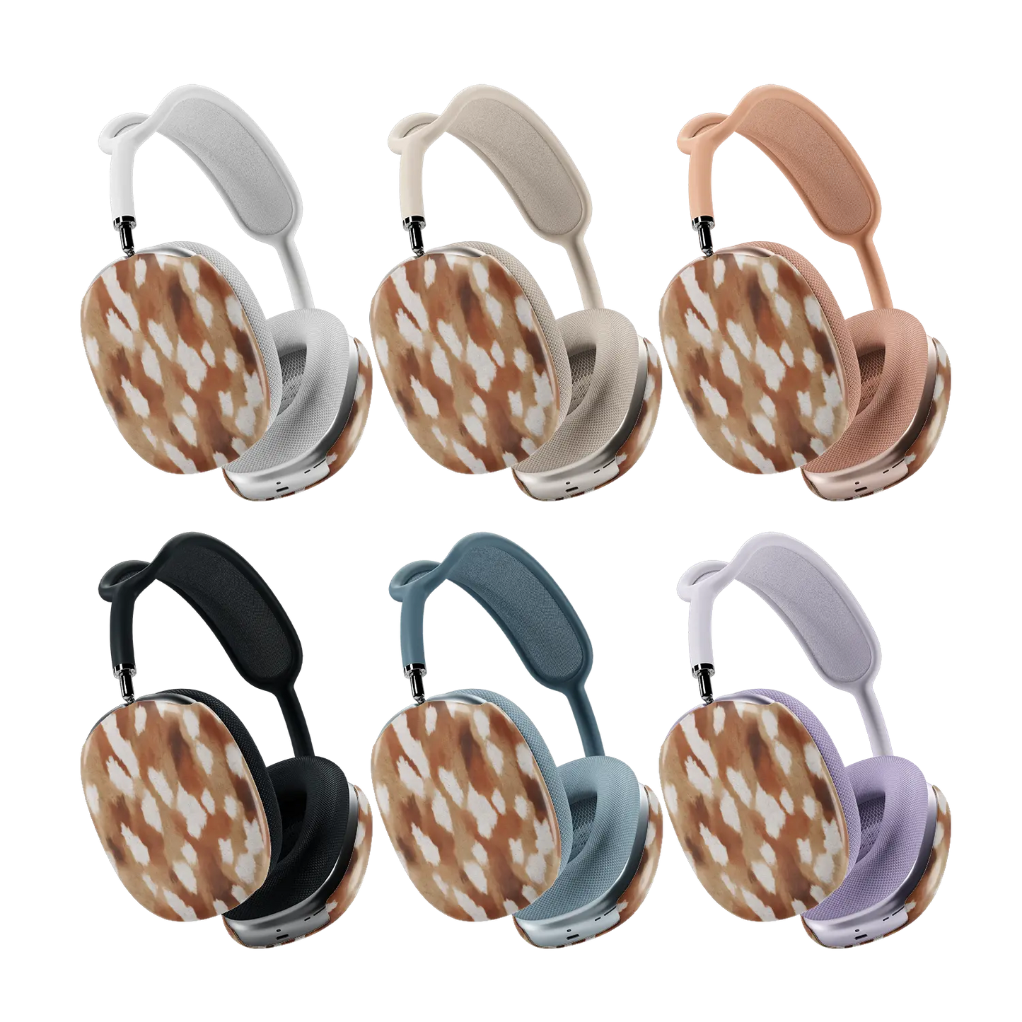 Fawn spots AirPods Max covers shown across the full colorway lineup