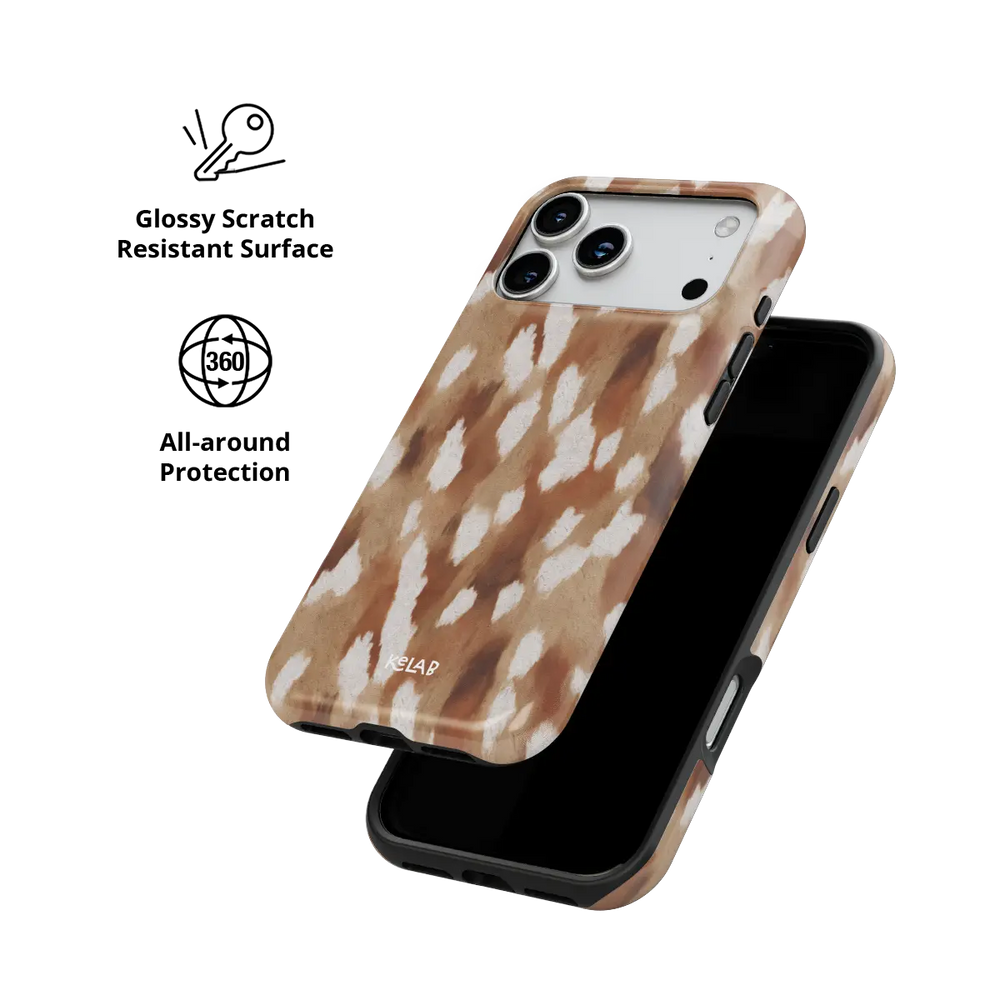 Scratch resistant all around protection on the fawn spots Tough iPhone case